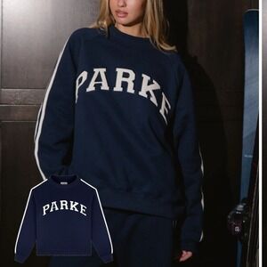 Parke Sport Mockneck Shadow Blue with White Stripes & PARKE Applique Letters